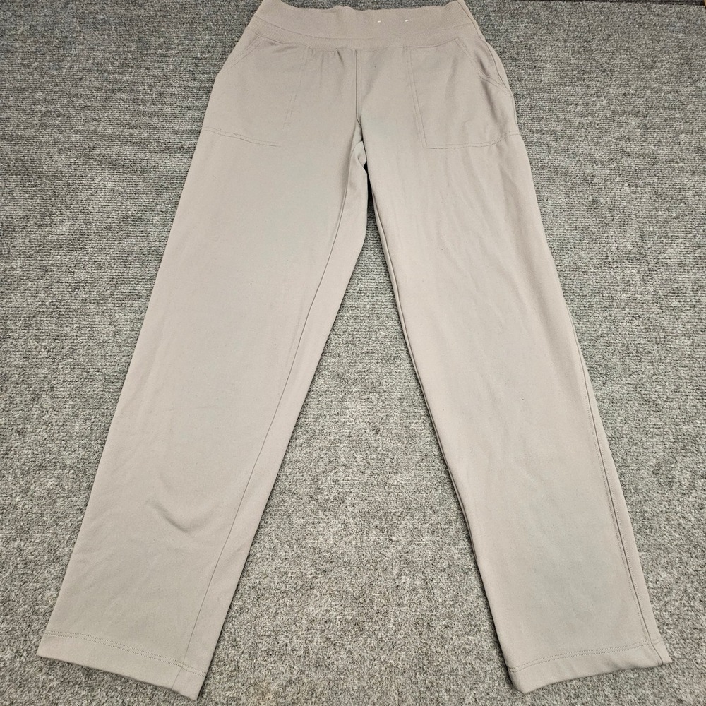 Stylus Knit Pants Women Medium Taupe Straight Leg Athleisure Casual Comfort Boho